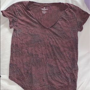 American Eagle Maroon Camouflage shirt